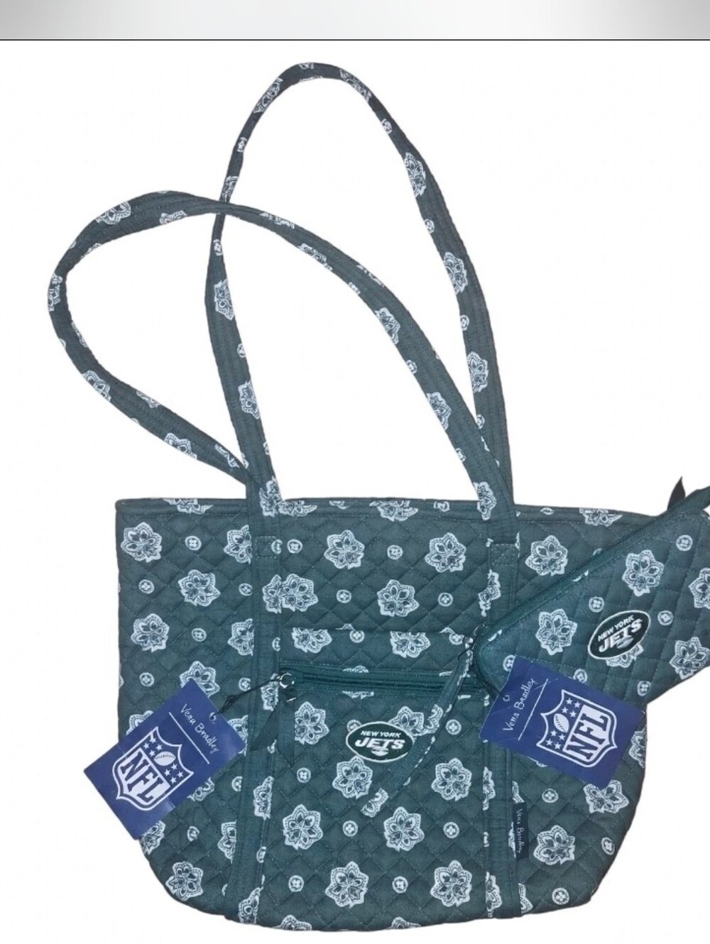 NWT Vera Bradley NFL New York Jets Tote Wristlet Set